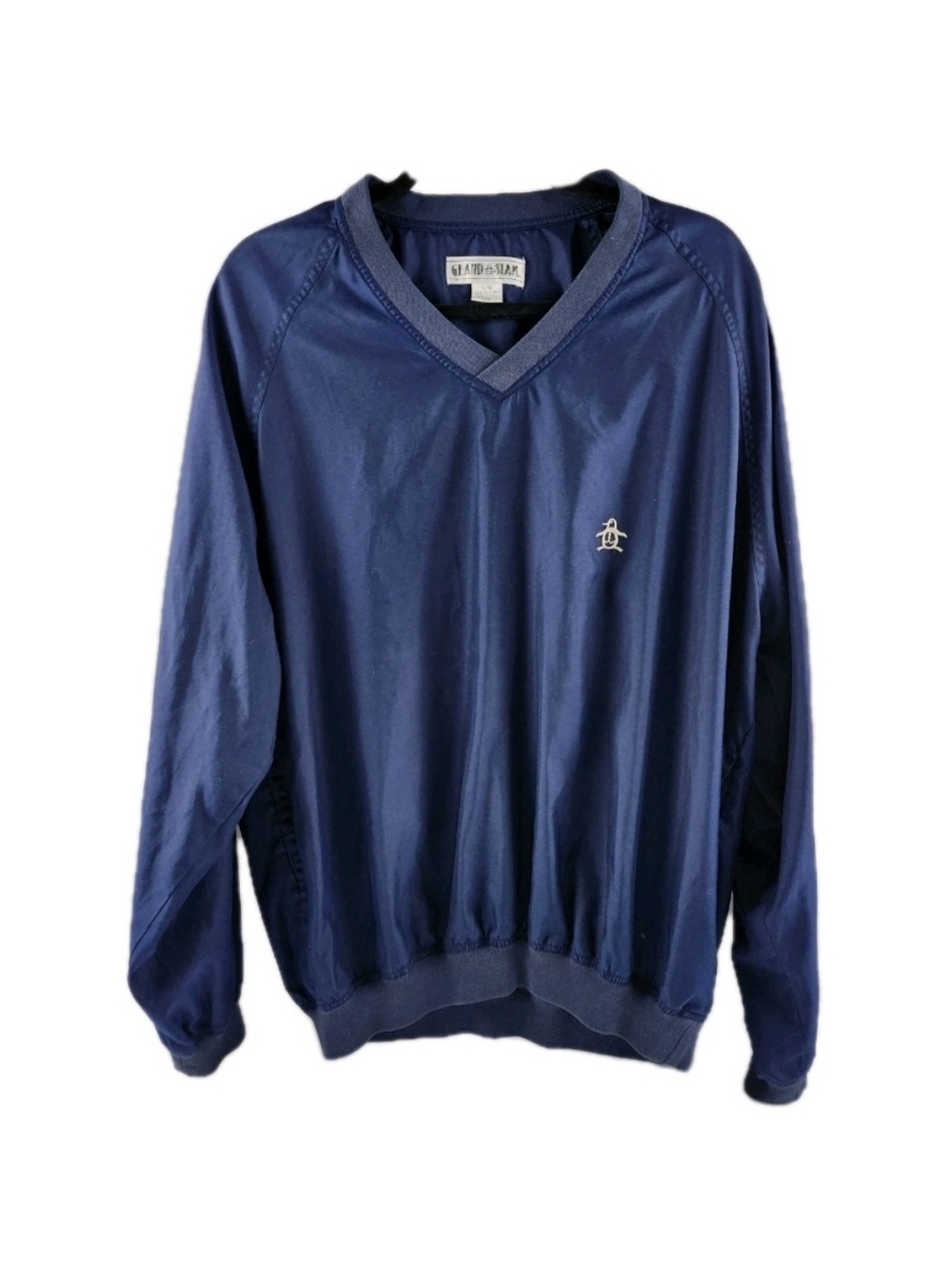 Vintage Grand Slam Golf Windbreaker Jacket Men’s Large Blue 90s V Neck Pullover